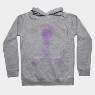 ASCii Savage Girl w/ text (Purple) Hoodie